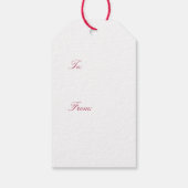 ピンククリスマス縁どホリデーギフトラベル ギフトタグ (裏面)