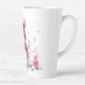 ピンククリスマス雪だるまマーシュマロ世界 カフェラテマグ (右)