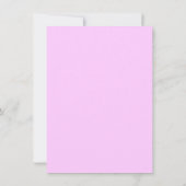 ピンククリブフローラガールベビーシャワー 招待状 (裏面)