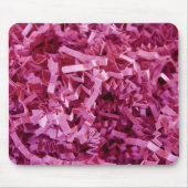 ピンククリンクルシュレッズリサイクルフィラースタッフィング紙 マウスパッド (正面)