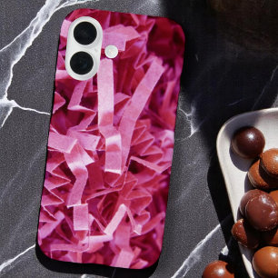 ピンククリンズシュレッダー紙抽象芸術写真 iPhone 16ケース