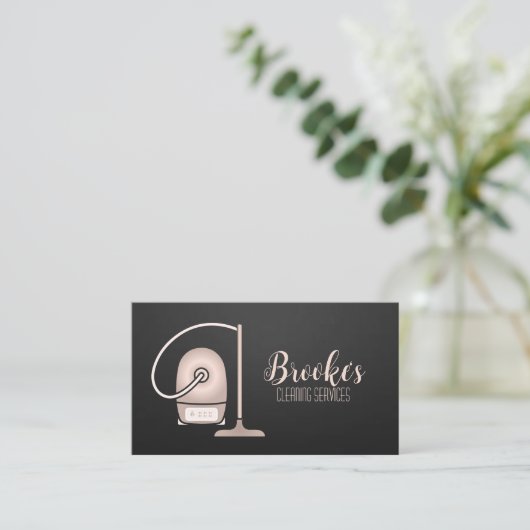 ピンククリーニング名刺 名刺 (スタンド正面)