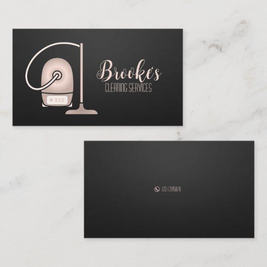 ピンククリーニング名刺 名刺 (正面/裏面)