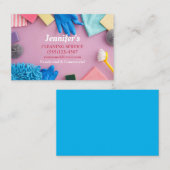 ピンククリーニング用品ハウスクリーンサービス 名刺 (正面/裏面)