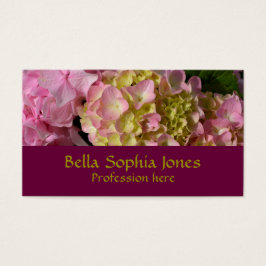 ピンククリームアジサイ黄色ピンクグリーンフローラ