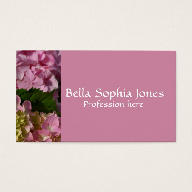 ピンククリームアジサイ黄色ピンクグリーンフローラ (正面)