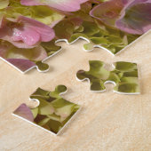 ピンククリームアジサイ黄色ピンクグリーンフローラ ジグソーパズル (側面)