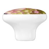 ピンククリームアジサイ黄色ピンクグリーンフローラ セラミックノブ (側面)