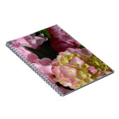 ピンククリームアジサイ黄色ピンクグリーンフローラ ノートブック (右側)