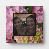 ピンククリームアジサイ黄色ピンクグリーンフローラ フォトプラーク (正面)