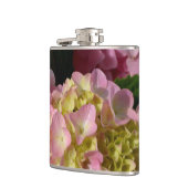 ピンククリームアジサイ黄色ピンクグリーンフローラ フラスク (左)