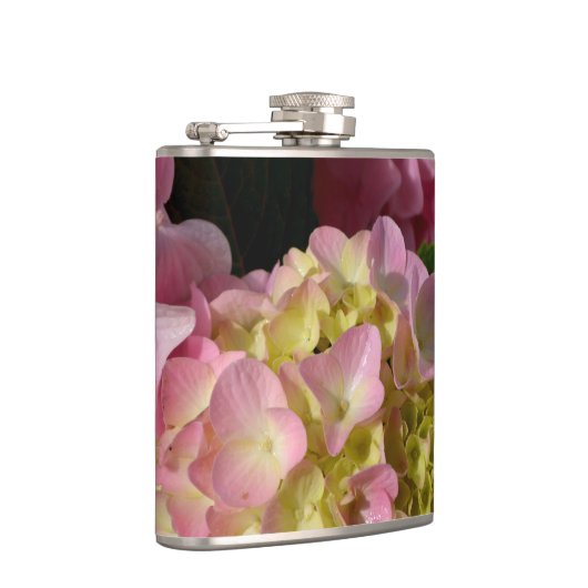 ピンククリームアジサイ黄色ピンクグリーンフローラ フラスク (右)