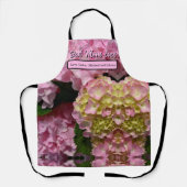 ピンククリームアジサイ黄色ピンクフローラfor Mom エプロン (正面)