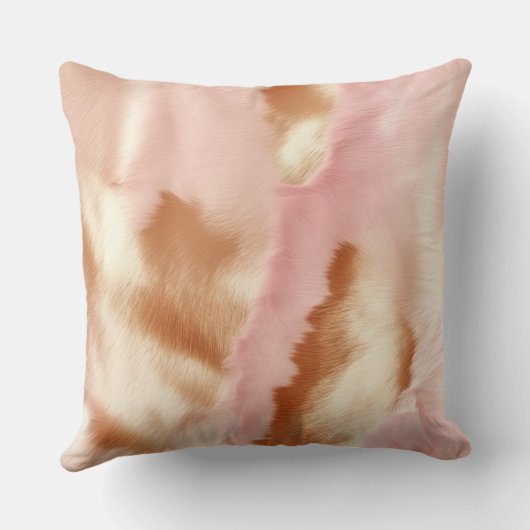 ピンククリームサウスウエスト女性のカーボーイ牛革 クッション (裏面)