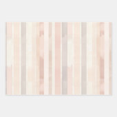 ピンククリームゼブラアニマルプリント誕生日 ラッピングペーパーシート (正面2)