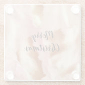 ピンククリームタンサウスウェスト女性のカーボーイコウィド ガラスコースター (裏面)