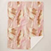 ピンククリームタンサウスウェスト女性のカーボーイコウィド シェルパブランケット (正面)