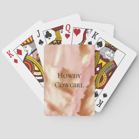 ピンククリームタンサウスウェスト女性のカーボーイコウィド トランプ (裏面)