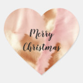 ピンククリームタンサウスウェスト女性のカーボーイコウィド ハートシール (正面)