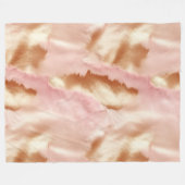 ピンククリームタンサウスウェスト女性のカーボーイコウィド フリースブランケット (正面(横))