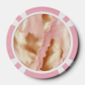 ピンククリームタンサウスウェスト女性のカーボーイコウィド ポーカーチップ (裏面)