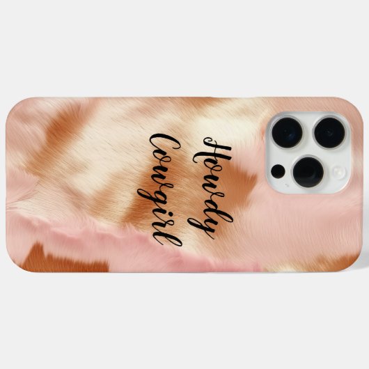 ピンククリームタンサウスウェスト女性のカーボーイコウィド Case-Mate iPhoneケース (裏面 (横))