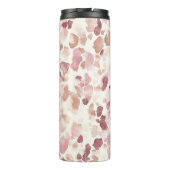 ピンククリームチョコレートブラウン抽象芸術ヒョウ動物 タンブラー (裏面)