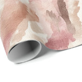 ピンククリームチョコレートブラウン抽象芸術誕生日 ラッピングペーパー (ロールコーナー)