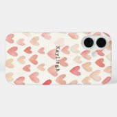 ピンククリームハート Case-Mate iPhoneケース (裏面 (横))