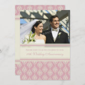 ピンククリームフォト10周年パーティー招待状 招待状 (正面/裏面)