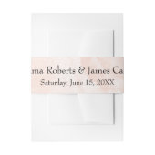 ピンククリームフローラ結婚式招待状ベリーバンド 招待状ベリーバンド (正面例)