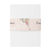 ピンククリームフローラ結婚式招待状ベリーバンド 招待状ベリーバンド (裏面例)