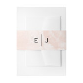 ピンククリームフローラ結婚式招待状ベリーバンド 招待状ベリーバンド (正面例)