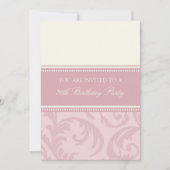 ピンククリームフローラ70thバースデーパーティ招待状 招待状 (正面)