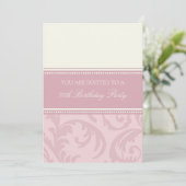 ピンククリームフローラ70thバースデーパーティ招待状 招待状 (スタンド正面)