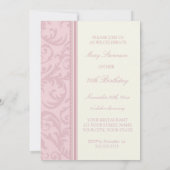 ピンククリームフローラ70thバースデーパーティ招待状 招待状 (裏面)