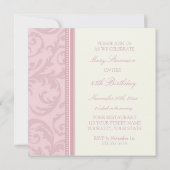 ピンククリームフローラ85thバースデーパーティ招待状 招待状 (裏面)