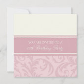 ピンククリームフローラ85thバースデーパーティ招待状 招待状 (正面)