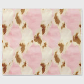 ピンククリームホワイトブラウンコウィド ラッピングペーパー (フラット)