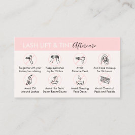 ピンククリームラッシュリフトとティントアフターケアポスト 名刺