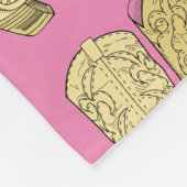 ピンククリーム女性のカーボーイカウボーイブーツ フリースブランケット (角)