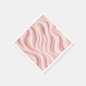 ピンククリーム抽象デザイン スタンダードカクテルナプキン (角)