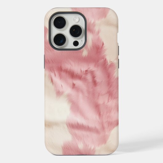 ピンククリーム白動物 iPhoneケース (裏面)