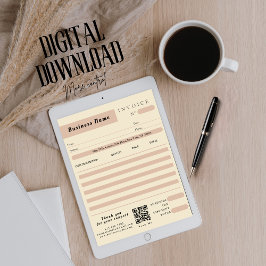 ピンククリーム請求書販売領収小規模企業 カード