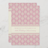 ピンククリーム 20周年パーティー招待状 招待状 (正面/裏面)