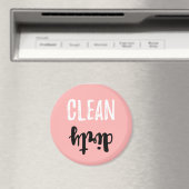 ピンククリーン汚い食洗機パステルブラシストローク マグネット (インサイチュ (食洗機))