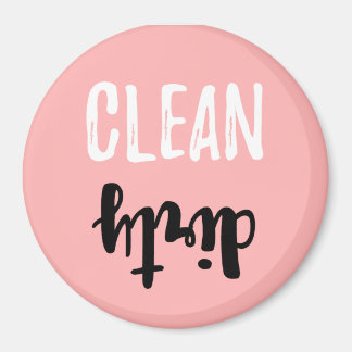 ピンククリーン汚い食洗機パステルブラシストローク マグネット