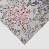 ピンククレマティスつる植物アルフォンスミュシャ 薄葉紙 (詳細)