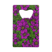 ピンククレマティスつる植物 クレジットカード栓抜き (裏面)