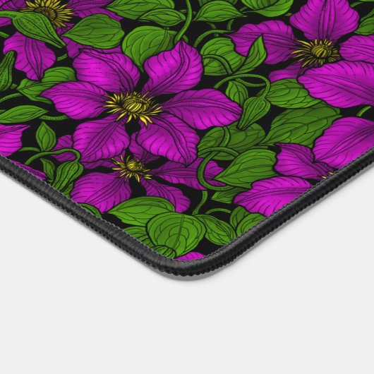 ピンククレマティスつる植物 デスクマット (コーナー)